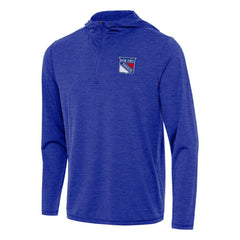 NHL New York Rangers Antigua Tidy Quarter-Zip Hoodie - Heather Royal
