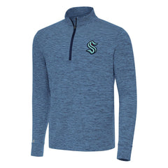 NHL Seattle Kraken Antigua Cause Quarter-Zip Top - Heather Navy