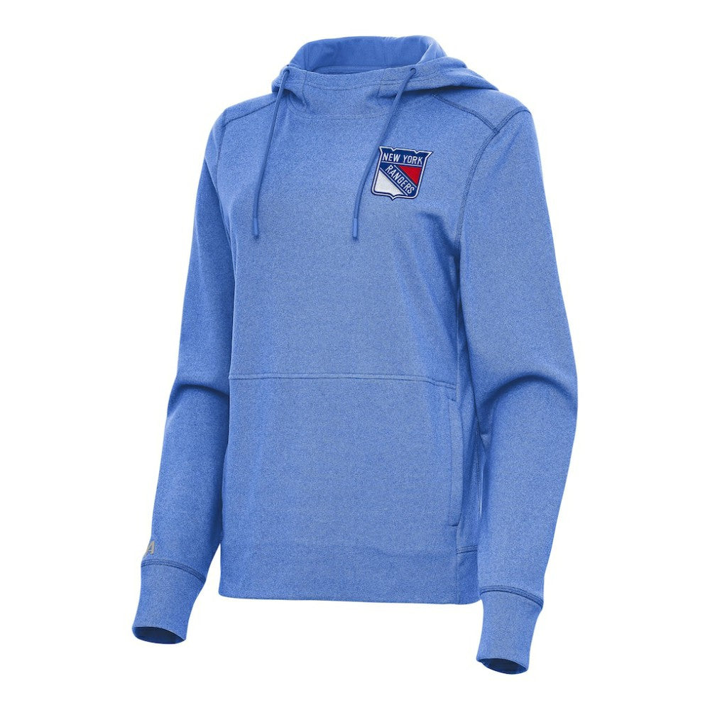 NHL New York Rangers Antigua Women's Justice Pullover Hoodie - Heather Royal