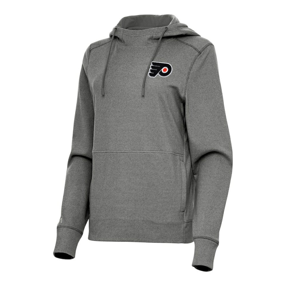 NHL Philadelphia Flyers Antigua Women's Justice Pullover Hoodie - Heather Black