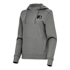 NHL Philadelphia Flyers Antigua Women's Justice Pullover Hoodie - Heather Black