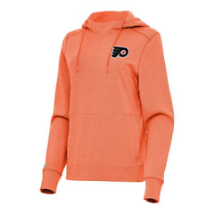 NHL Philadelphia Flyers Antigua Women's Justice Pullover Hoodie - Heather Orange