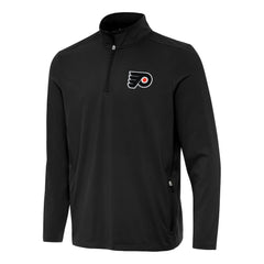 NHL Philadelphia Flyers Antigua Perilous Quarter-Zip Sweatshirt - Black