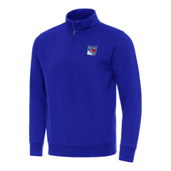 NHL New York Rangers Antigua Victory Quarter-Zip Mock Sweatshirt - Blue