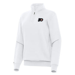 NHL Philadelphia Flyers Antigua Women's Victory Quarter-Zip Sweatshirt - White