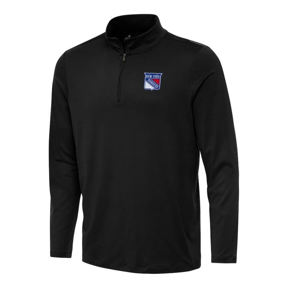 NHL New York Rangers Antigua Reprocess Quarter-Zip Top - Black