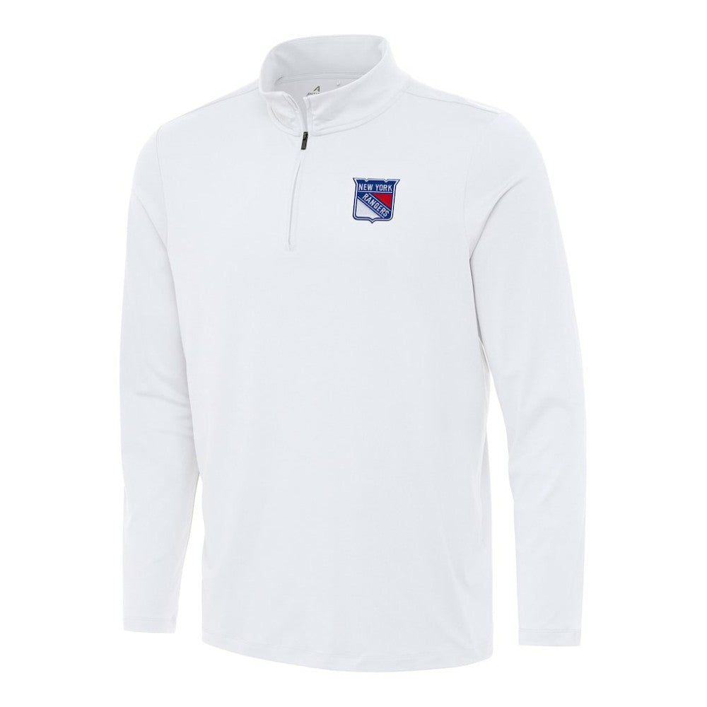 NHL New York Rangers Antigua Reprocess Quarter-Zip Top - White