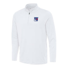 NHL New York Rangers Antigua Reprocess Quarter-Zip Top - White