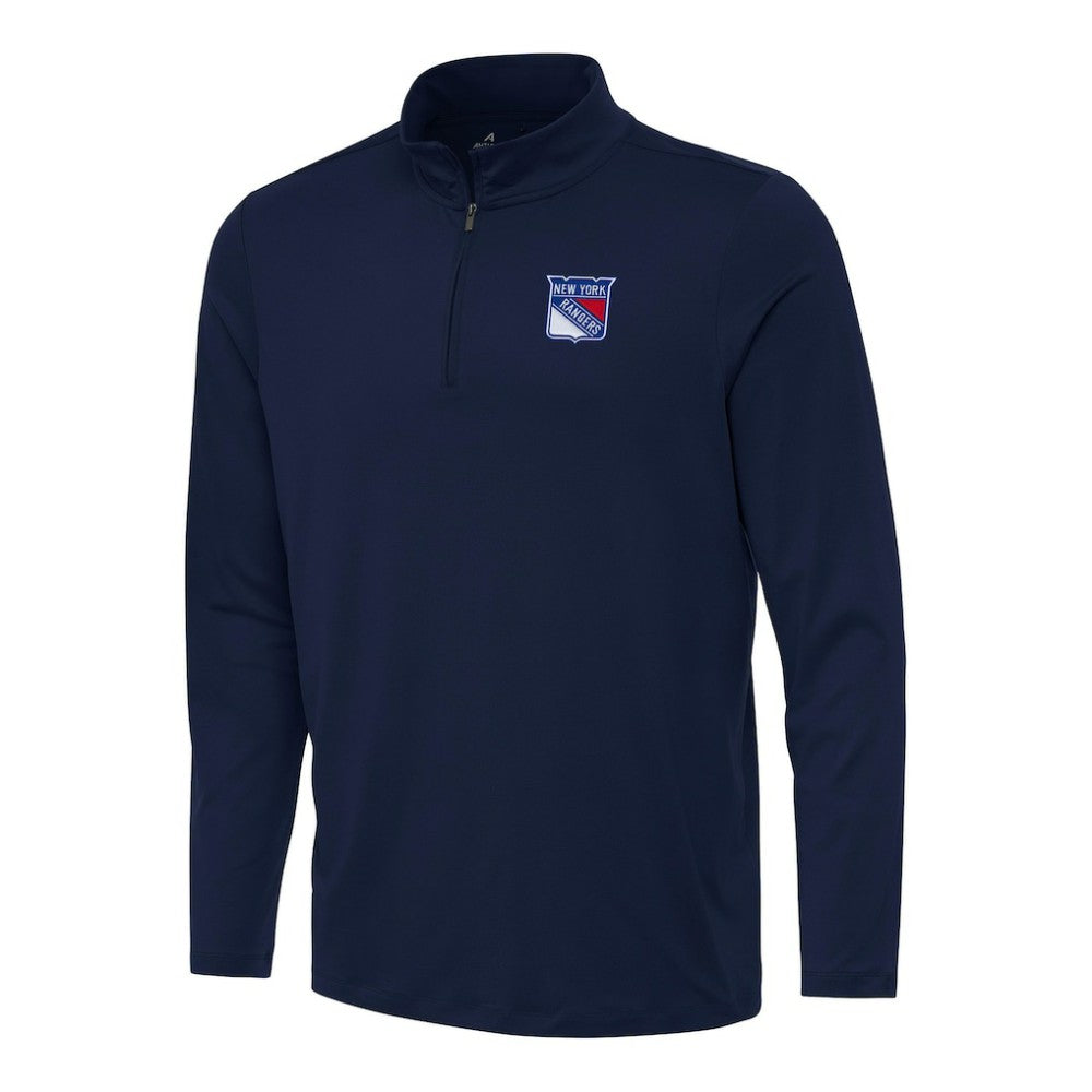 NHL New York Rangers Antigua Reprocess Quarter-Zip Top - Navy