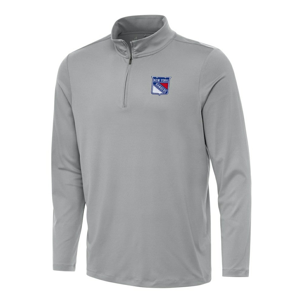 NHL New York Rangers Antigua Reprocess Quarter-Zip Top - Gray