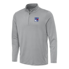 NHL New York Rangers Antigua Reprocess Quarter-Zip Top - Gray