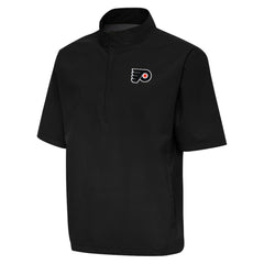 NHL Philadelphia Flyers Antigua Brisk Quarter-Zip Windbreaker - Black