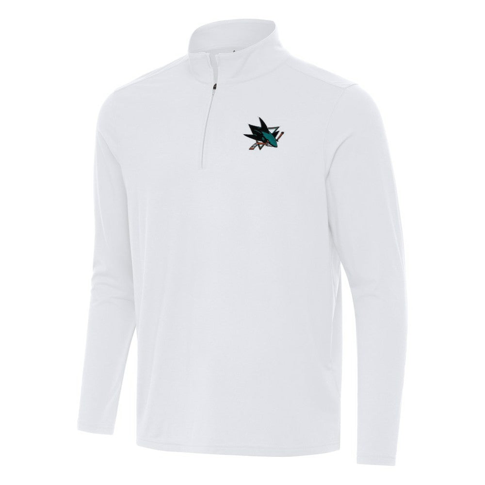 NHL San Jose Sharks Antigua Intent Quarter-Zip Top - White
