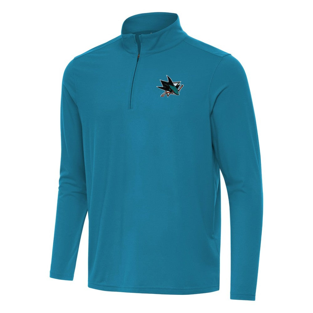 NHL San Jose Sharks Antigua Intent Quarter-Zip Top - Teal