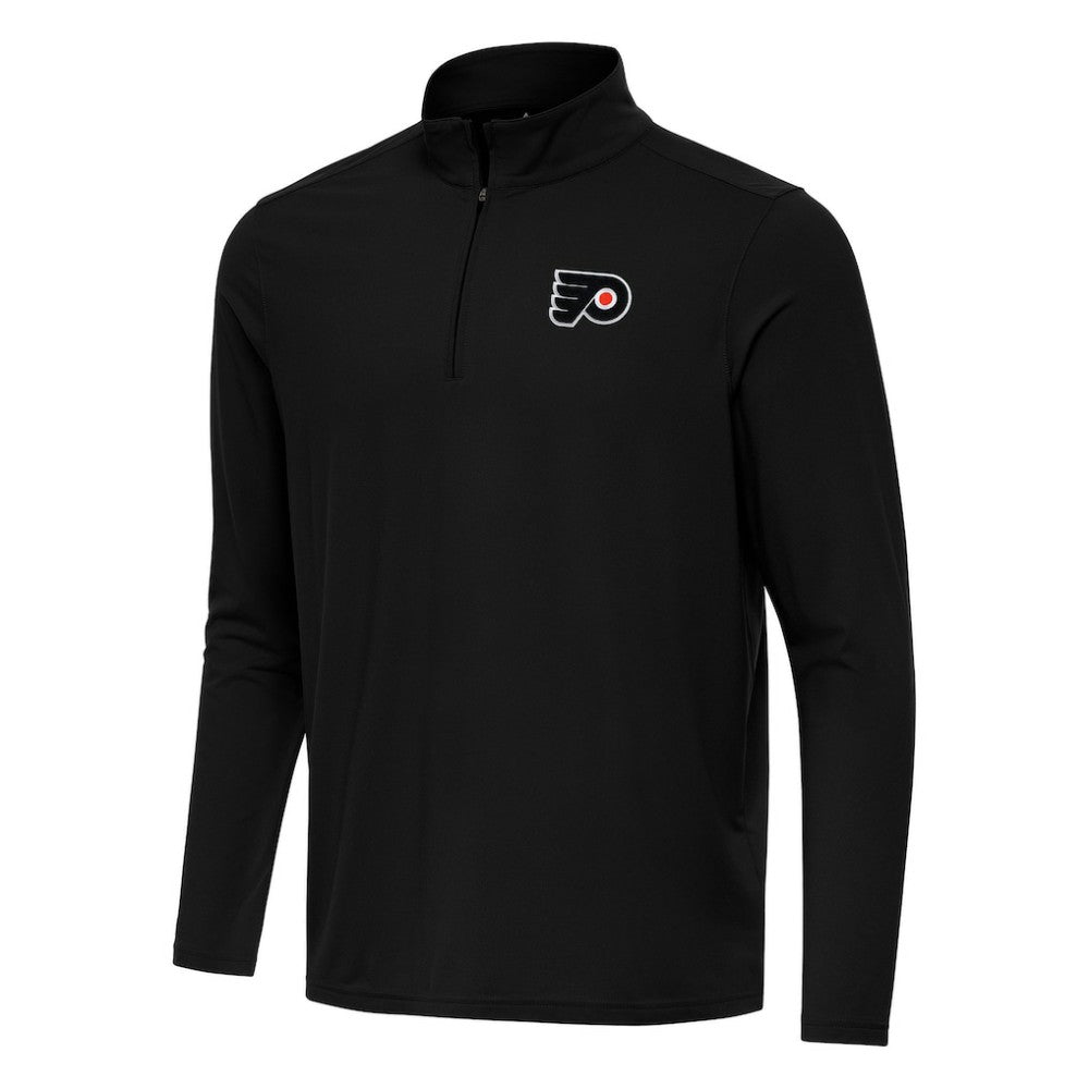 NHL Philadelphia Flyers Antigua Intent Quarter-Zip Top - Black