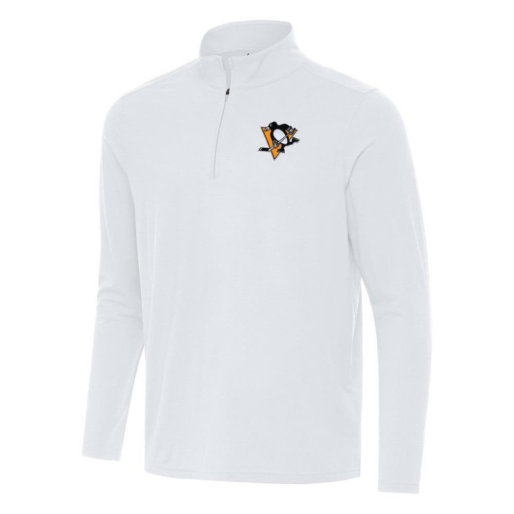NHL Pittsburgh Penguins Antigua Intent Quarter-Zip Top - White