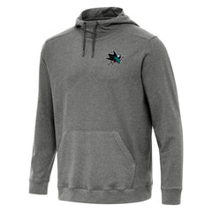 NHL San Jose Sharks Antigua Cloud Pullover Hoodie - Heather Black