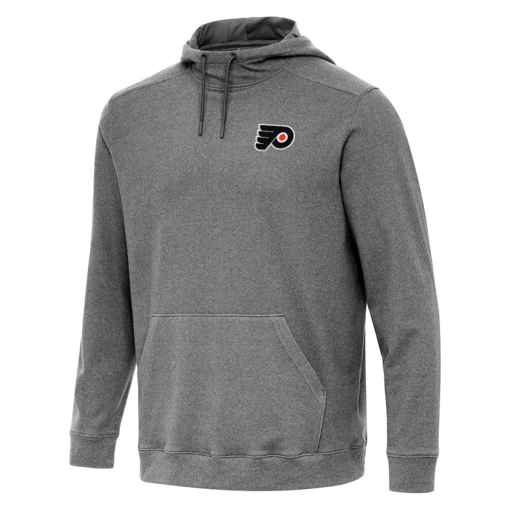 NHL Philadelphia Flyers Antigua Cloud Pullover Hoodie - Heather Black