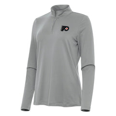 NHL Philadelphia Flyers Antigua Women's Reprocess Quarter-Zip Top - Gray