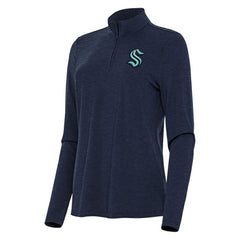 NHL Seattle Kraken Antigua Women's Bright Quarter-Zip Top - Heather Navy