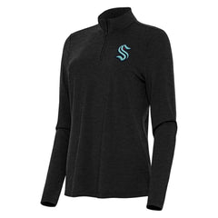 NHL Seattle Kraken Antigua Women's Bright Quarter-Zip Top - Heather Black