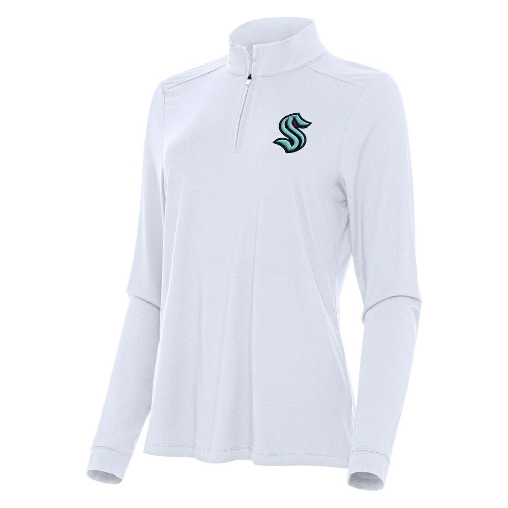 NHL Seattle Kraken Antigua Women's Intent Quarter-Zip Top - White