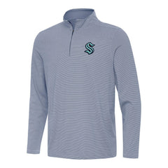 NHL Seattle Kraken Antigua Twine Quarter-Zip Top - Navy
