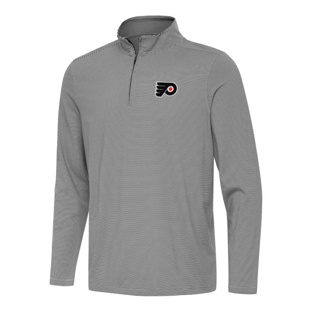 NHL Philadelphia Flyers Antigua Twine Quarter-Zip Top - Black