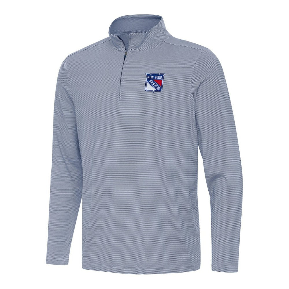 NHL New York Rangers Antigua Twine Quarter-Zip Top - Navy