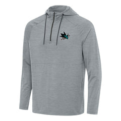 NHL San Jose Sharks Antigua Spikes Quarter-Zip Hoodie - Heather Gray