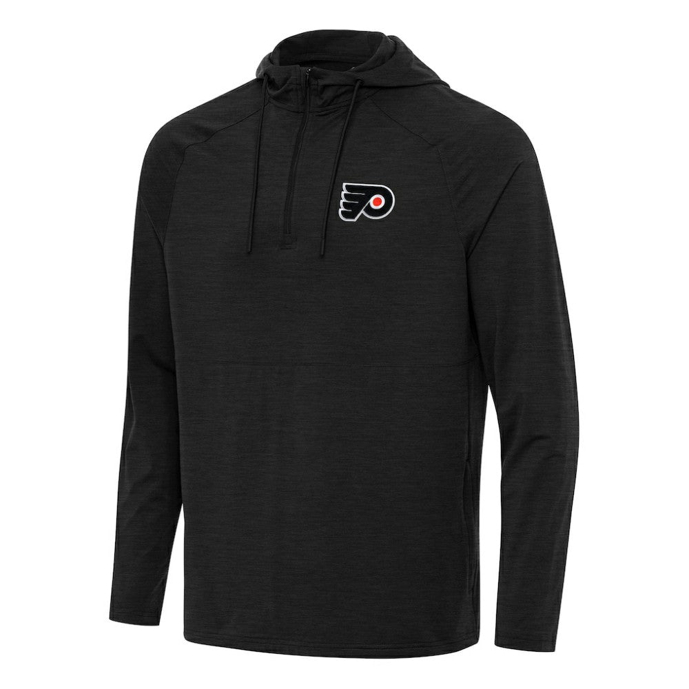 NHL Philadelphia Flyers Antigua Spikes Quarter-Zip Hoodie - Heather Black