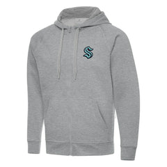 NHL Seattle Kraken Antigua Big & Tall Victory Full-Zip Hoodie - Heather Gray