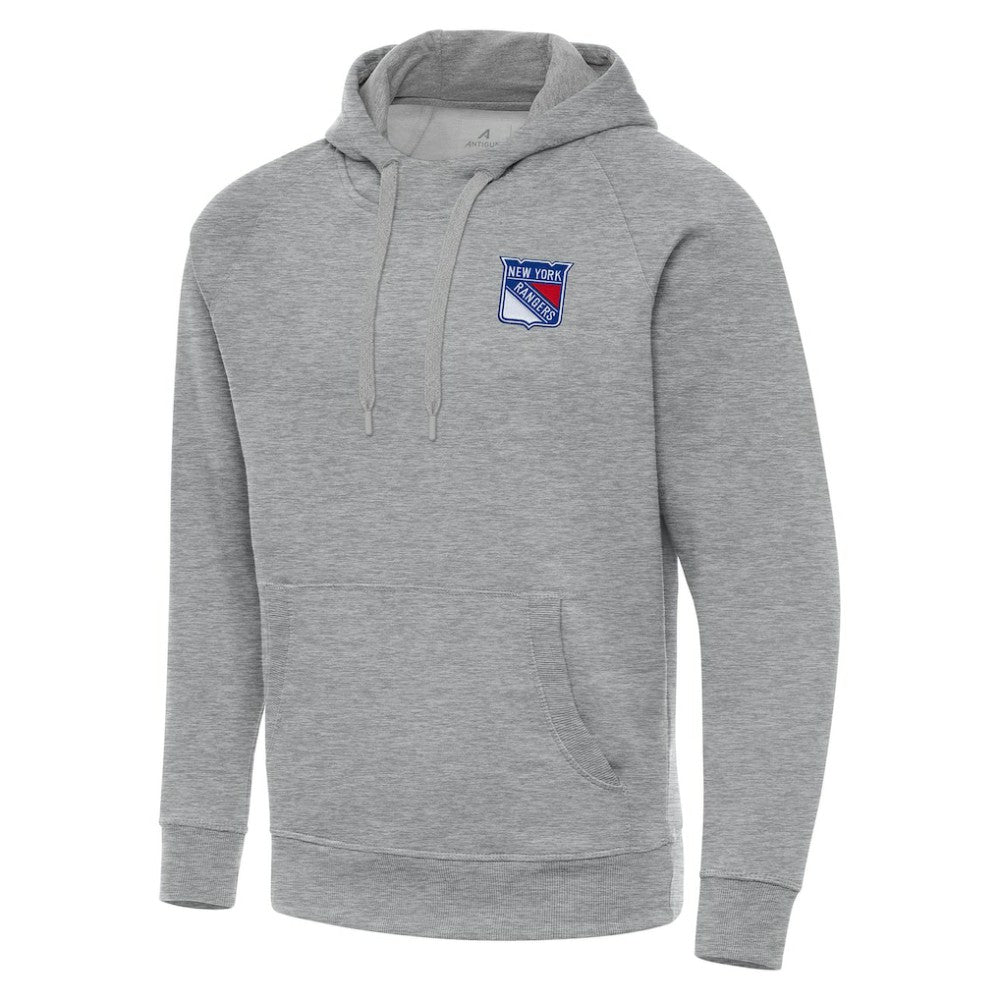NHL New York Rangers Antigua Big & Tall Victory Pullover Hoodie - Heather Gray