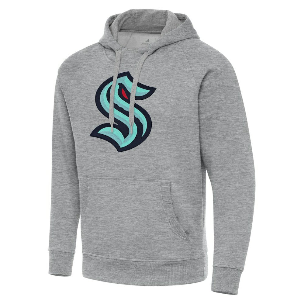 NHL Seattle Kraken Antigua Big & Tall Victory Pullover Hoodie - Heather Gray