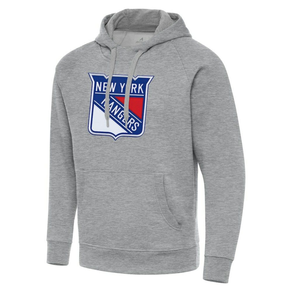 NHL New York Rangers Antigua Big & Tall Victory Pullover Hoodie - Heather Gray