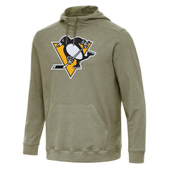 NHL Pittsburgh Penguins Antigua Cloud Pullover Hoodie - Olive