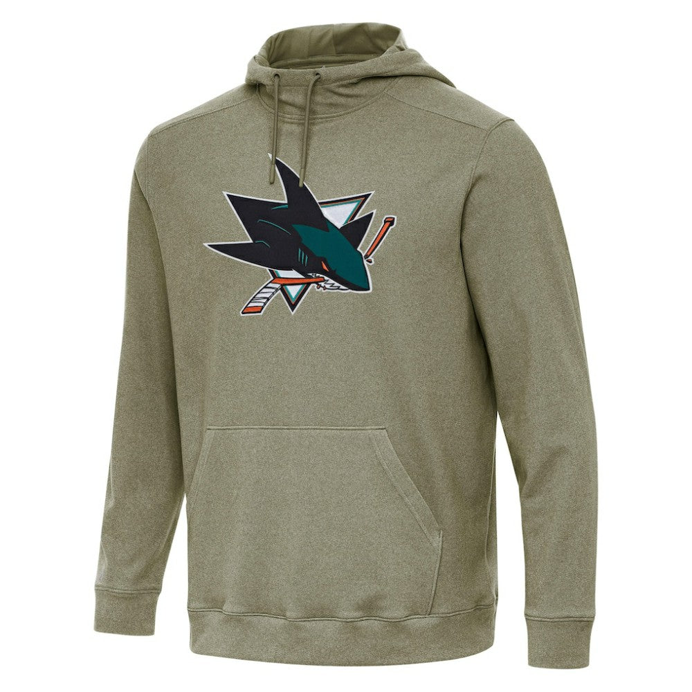 NHL San Jose Sharks Antigua Cloud Pullover Hoodie - Olive