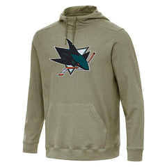 NHL San Jose Sharks Antigua Cloud Pullover Hoodie - Olive