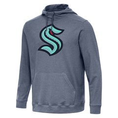 NHL Seattle Kraken Antigua Cloud Pullover Hoodie - Heather Navy