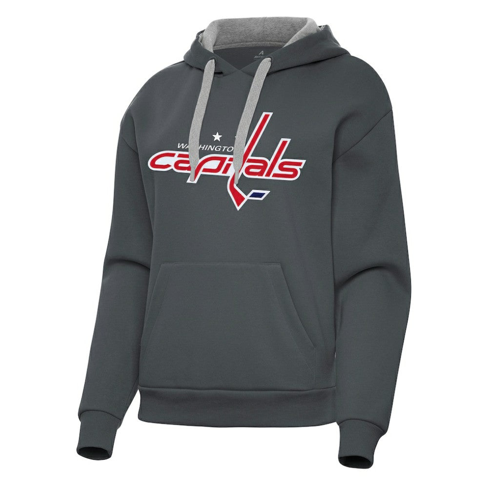 NHL Washington Capitals Antigua Women's Victory Pullover Hoodie - Charcoal