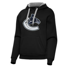 NHL Vancouver Canucks Antigua Women's Victory Pullover Hoodie - Black