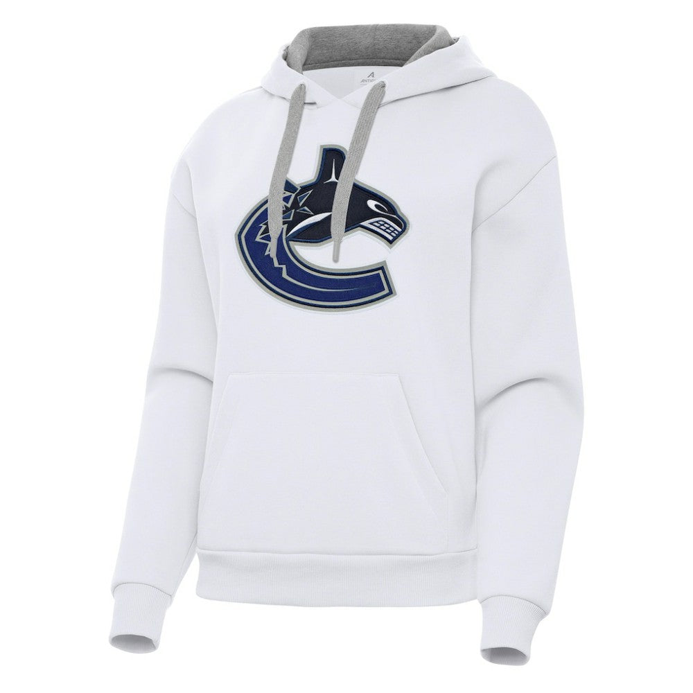 NHL Vancouver Canucks Antigua Women's Victory Pullover Hoodie - White