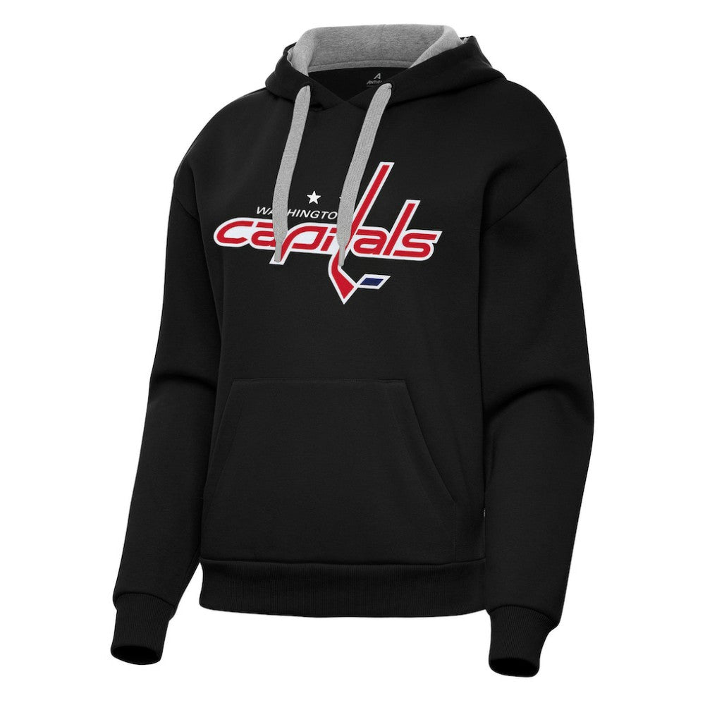 NHL Washington Capitals Antigua Women's Victory Pullover Hoodie - Black