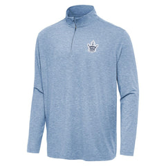 NHL Toronto Maple Leafs Antigua Hunk Quarter-Zip Top - Heather Blue