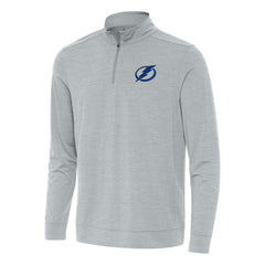 NHL Tampa Bay Lightning Antigua Bright Quarter-Zip Top - Heather Gray