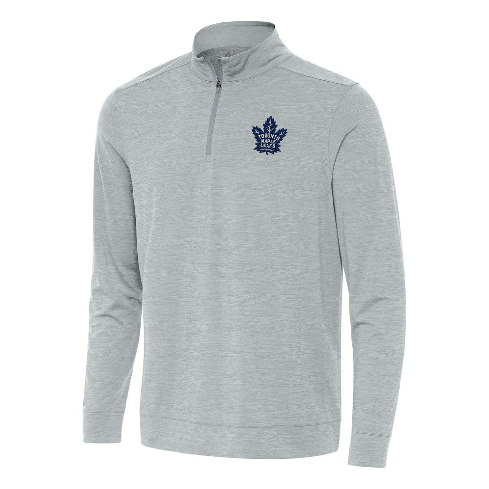 NHL Toronto Maple Leafs Antigua Bright Quarter-Zip Top - Heather Gray