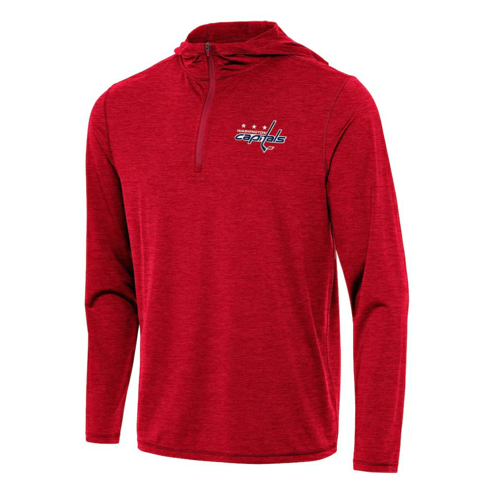 NHL Washington Capitals Antigua Tidy Quarter-Zip Hoodie - Heather Red
