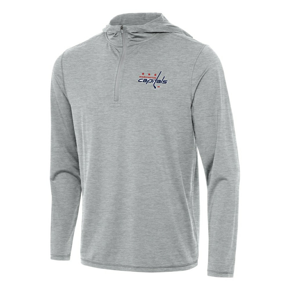 NHL Washington Capitals Antigua Tidy Quarter-Zip Hoodie - Heather Gray