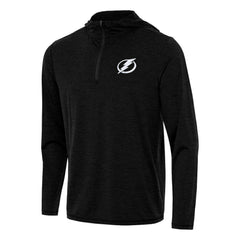 NHL Tampa Bay Lightning Antigua Tidy Quarter-Zip Hoodie - Heather Black