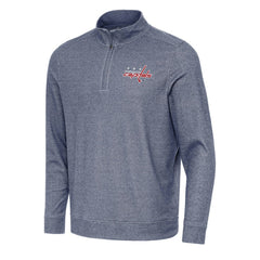 NHL Washington Capitals Antigua Subtle Quarter-Zip Sweatshirt - Heather Navy